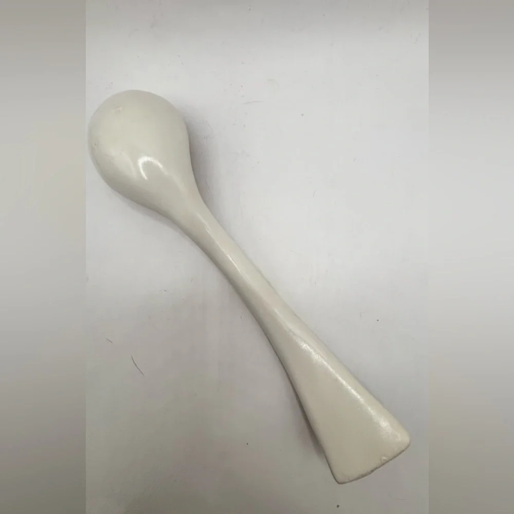 Hand-Painted Floral Ceramic Decorative Spoon -‎ Orange Flower 7.5” long